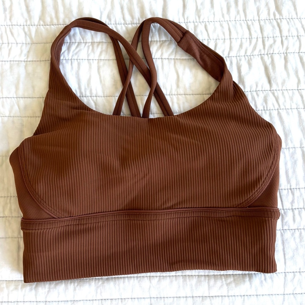Lululemon Energy Longline Bra Ribbed